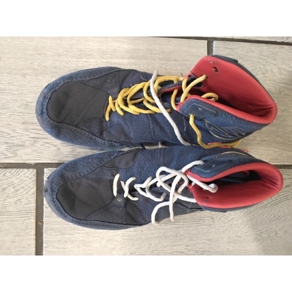 Rudis Jordan Burroughs JB Alpha Wrestling Shoes Navy Red Gold Mens 9 JBANC1000